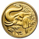 Somalia 1/50 oz Gold African Elephant BU (Random Year)